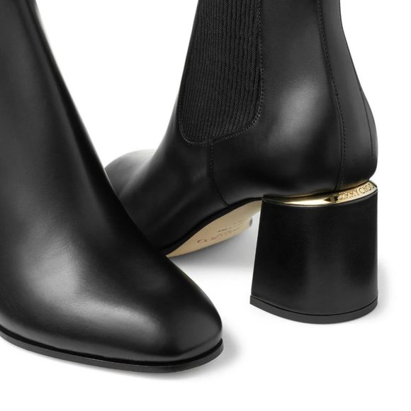 NEW Jimmy Choo Size 41 EU (10 US) Thessaly Calfskin Chelsea Ankle Boots - Black - Picture 5 of 6